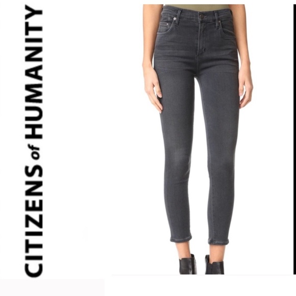 Citizens of Humanity rocket crop high rise skinny gray size 26 - Picture 1 of 6